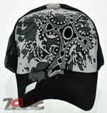 NEW! MESH HOWD CROSS STONE BALL CAP HAT A1 BLACK