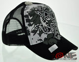 NEW! MESH HOWD CROSS STONE BALL CAP HAT A1 BLACK
