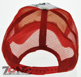 NEW! MESH HOWD CROSS STONE BALL CAP HAT A1 RED