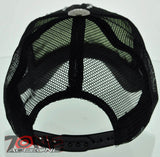 NEW! MESH HOWD CROSS WINGS STONE BALL CAP HAT BLACK