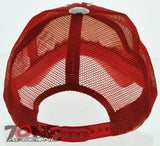NEW! MESH HOWD CROSS WINGS STONE BALL CAP HAT RED