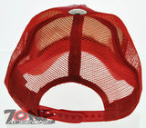 NEW! MESH HOWD CROSS STONE BALL CAP HAT A2 RED WHITE