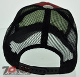 NEW! MESH HOWD CROSS WINGS STONE BALL CAP HAT A1 BLACK RED