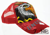 NEW! MESH HOWD UNUSUAL EAGLE BALL CAP HAT RED