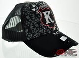 NEW! MESH HOWD K SILVER STONE BALL CAP HAT BLACK