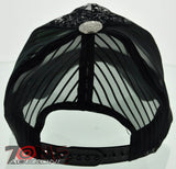 NEW! MESH HOWD K SILVER STONE BALL CAP HAT BLACK