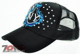 NEW! MESH HOWD NEW YORK CITY NYC STONE BALL CAP HAT BLACK