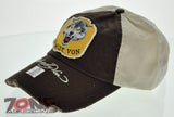 NEW 100% COTTON HARDY VON VINTAGE WOLF BALL CAP HAT BROWN