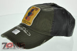NEW 100% COTTON HARDY VON VINTAGE PUMA BALL CAP HAT OLIVE