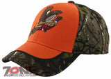 NEW! PHEASANT OUTDOOR HUNTING SIDE BALL CAP HAT ORANGE CAMO