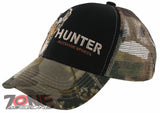 MESH HUNTER OUTDOOR SPORT DEER CAP HAT CAMO BLACK