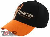 HUNTER OUTDOOR SPORT DEER CAP HAT ORANGE BLACK