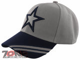 NEW! TEXAS DALLAS STAR BALL CAP HAT SIDE LINE NAVY GRAY