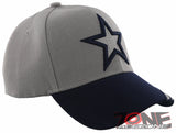 NEW! TEXAS DALLAS STAR BALL CAP HAT SIDE LINE NAVY GRAY