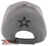 NEW! TEXAS DALLAS STAR BALL CAP HAT SIDE LINE NAVY GRAY