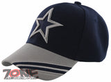 NEW! TEXAS DALLAS STAR BALL CAP HAT SIDE LINE GRAY NAVY