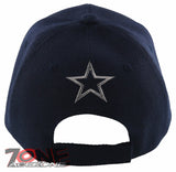 NEW! TEXAS DALLAS STAR BALL CAP HAT SIDE LINE GRAY NAVY