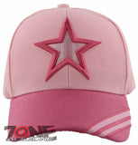 NEW! TEXAS DALLAS STAR BALL CAP HAT SIDE LINE HOT PINK PINK
