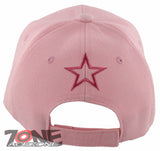 NEW! TEXAS DALLAS STAR BALL CAP HAT SIDE LINE HOT PINK PINK