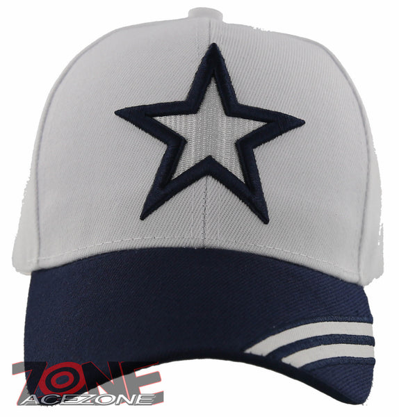 NEW! TEXAS DALLAS STAR BALL CAP HAT SIDE LINE NAVY WHITE