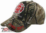 FD FIRE DEPT FIRST IN LAST OUT SHADOW NEW CAP HAT CAMO
