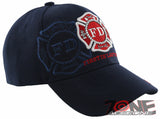 FD FIRE DEPT FIRST IN LAST OUT SHADOW NEW CAP HAT NAVY