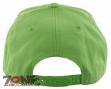 NEW! FLAT BILL SNAPBACK BALL LIKE A BOSS COTTON CAP HAT LIME