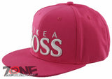 NEW! FLAT BILL SNAPBACK BALL LIKE A BOSS COTTON CAP HAT HOT PINK