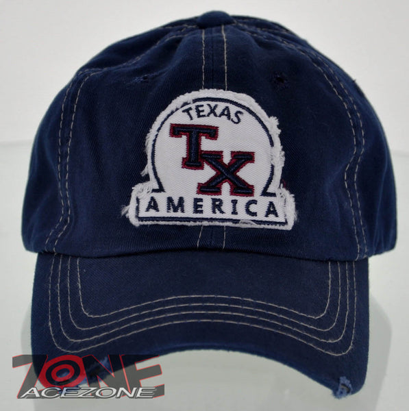 NEW! REIGN USA TEXAS TX AMERICA COTTON CAP HAT NAVY