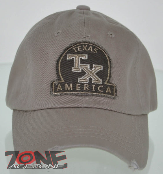 NEW! REIGN USA TEXAS TX AMERICA COTTON CAP HAT TAN