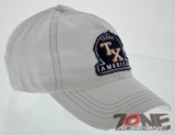 NEW REIGN USA TEXAS TX AMERICA COTTON CAP HAT WHITE