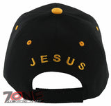 JOHN 3:16 SHADOW GOD JESUS CHRISTIAN BALL CAP HAT BLACK