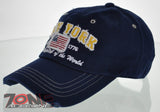 NEW! REIGN USA NEW YORK EST 1776 THE CAPITAL OF THE WORLD COTTON CAP HAT NAVY