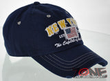 NEW! REIGN USA NEW YORK EST 1776 THE CAPITAL OF THE WORLD COTTON CAP HAT NAVY