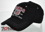 NEW! REIGN USA TEXAS EST 1776 THE LONE STAR STATE COTTON CAP HAT BLACK