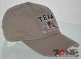 NEW! REIGN USA TEXAS EST 1776 THE LONE STAR STATE COTTON CAP HAT TAN