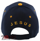 JOHN 3:16 SHADOW GOD JESUS CHRISTIAN BALL CAP HAT NAVY
