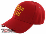 JOHN 3:16 SHADOW GOD JESUS CHRISTIAN BALL CAP HAT RED