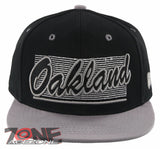 NEW! FLAT BILL OAKLAND CA STATE USA SNAPBACK BALL CAP HAT BLACK
