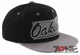 NEW! FLAT BILL OAKLAND CA STATE USA SNAPBACK BALL CAP HAT BLACK