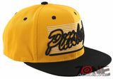 NEW! FLAT BILL PITTSBURGH PA STATE USA SNAPBACK BALL CAP HAT YELLOW