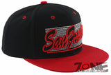 NEW! FLAT BILL SAN FRANCISCO CA STATE USA SNAPBACK BALL CAP HAT BLACK