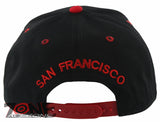 NEW! FLAT BILL SAN FRANCISCO CA STATE USA SNAPBACK BALL CAP HAT BLACK