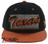 NEW! FLAT BILL TEXAS TX STATE USA SNAPBACK BALL CAP HAT BLACK