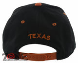 NEW! FLAT BILL TEXAS TX STATE USA SNAPBACK BALL CAP HAT BLACK