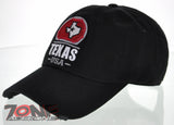 NEW! REIGN USA TEXAS STATE LONG STAR STATE COTTON CAP HAT BLACK