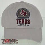NEW! REIGN USA TEXAS STATE LONG STAR STATE COTTON CAP HAT CREAM