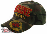 NEW! USMC US MARINE CORPS VETERAN SIDE ROUND BALL CAP HAT GREEAN CAMO