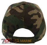 NEW! USMC US MARINE CORPS VETERAN SIDE ROUND BALL CAP HAT GREEAN CAMO