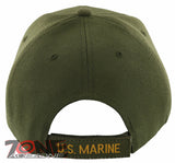 NEW! USMC US MARINE CORPS VETERAN SIDE ROUND BALL CAP HAT OLIVE